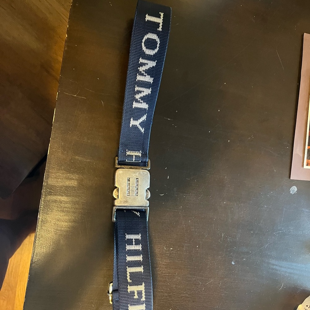 Vintage Tommy Hilfiger spelled out belt -seatbelt style- adjustable